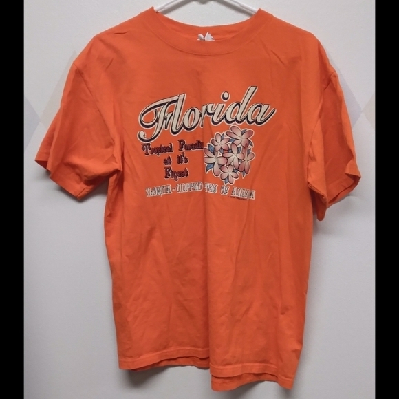 Florida orange short sleeve t-shirt size L - Picture 1 of 8